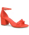 On 34th Women's Amandaa Two-piece Knotted Dress Sandals, Created For Macy's In Coral Nubuck