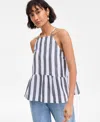 On 34th Women's Apron-neck Sleeveless Peplum Top, Exclusively At Macy's