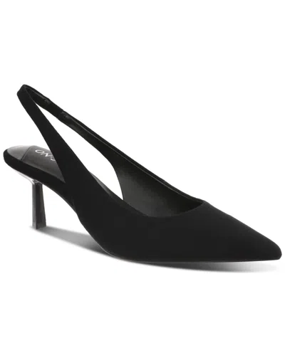 On 34th Women's Baeley Slingback Pumps, Created For Macy's In Black Micro