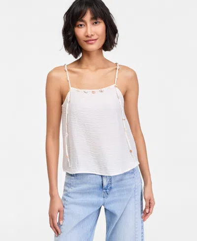 On 34th Women's Beaded-strap Cropped Gauze Tank Top, Macy's Exclusive In Multi