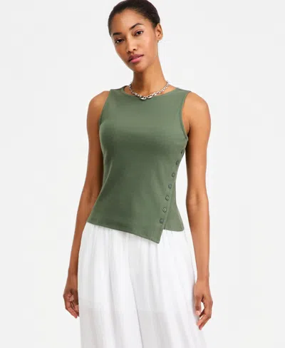 On 34th Women's Boatneck Side Button Tank, Macy's Exclusive In Green