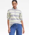 On 34th Women's Brushed Striped Polo Sweater, Macy's Exclusive In Yellow