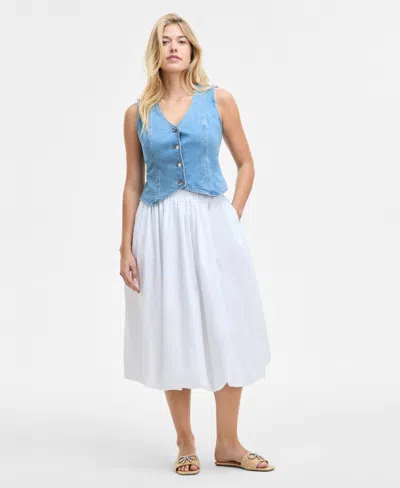 On 34th Women's Bubble-hem Midi Skirt, Exclusively At Macy's In Bright White