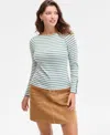On 34th Women's Button-cuff Boatneck Top, Macy's Exclusive In Green
