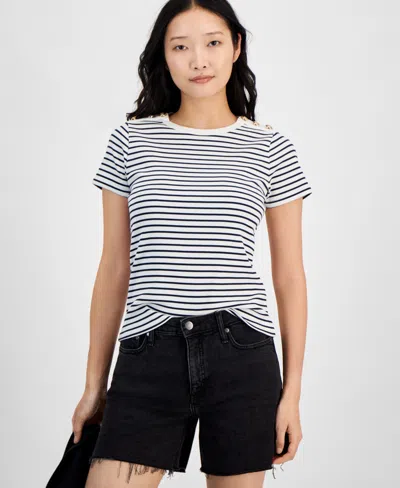 On 34th Women's Button-shoulder T-shirt, Created For Macy's