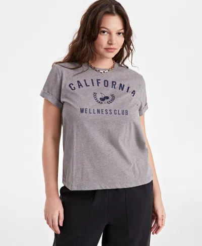 On 34th Women's California Graphic Crewneck Tee, Exclusively At Macy's In Medium Grey Heather