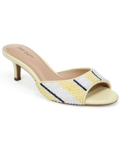 On 34th Women's Celeena Stiletto Dress Sandals, Macy's Exclusive In Yellow