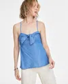 ON 34TH WOMEN'S CHAMBRAY KNOT-FRONT TANK, CREATED FOR MACY'S