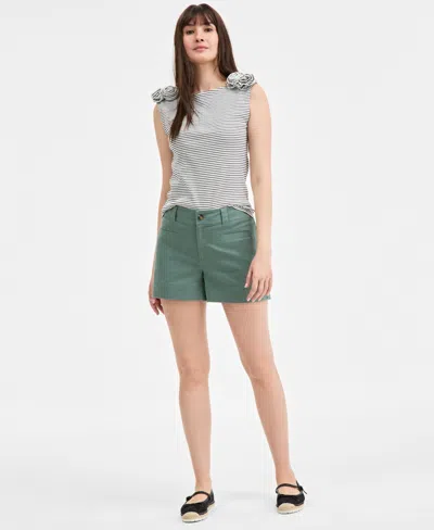 On 34th Women's Chino Shorts, Exclusively At Macy's In New Pale Sage