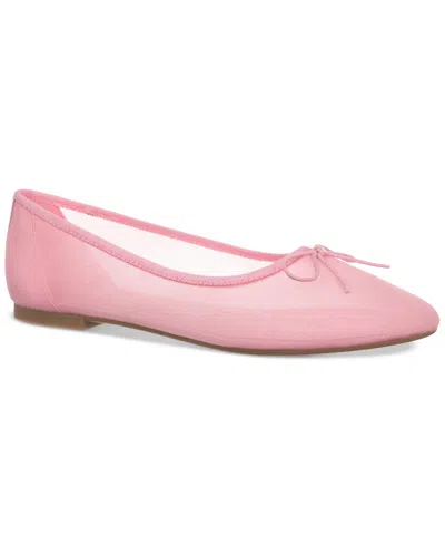 On 34th Women's Claudiaa Mesh Ballet Flats, Created For Macy's In Pink Mesh