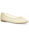 On 34th Women's Claudiaa Mesh Ballet Flats, Created For Macy's In Yellow Mesh