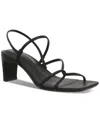 On 34th Women's Cloverr Strappy Block-heel Sandals, Created For Macy's In Black