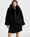 On 34th Women's Collared Faux-fur Jacket, Macy's Exclusive In Black