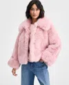 On 34th Women's Collared Faux-fur Jacket, Macy's Exclusive In Pink