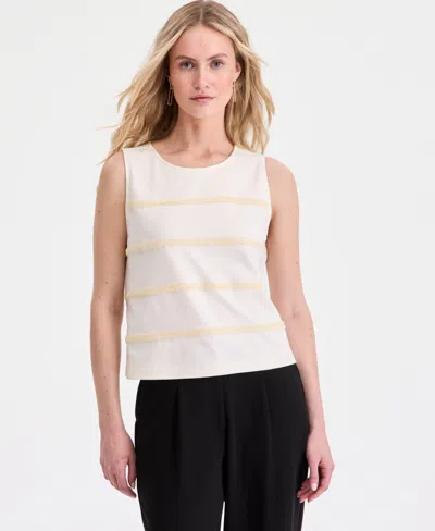 On 34th Women's Cotton Bead-embellished Tank Top, Macy's Exclusive In White