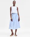 On 34th Women's Cotton Eyelet Pleated Midi Skirt, Exclusively At Macy's