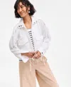 On 34th Women's Cotton Gauze Cropped Jacket, Exclusively At Macy's