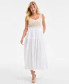 On 34th Women's Cotton Voile Crochet-bodice Dress, Exclusively At Macy's In Multi
