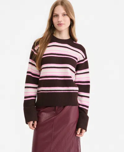 On 34th Women's Crewneck Cuff Sleeve Pullover Sweater, Macy's Exclusive In Natural Oat Heather