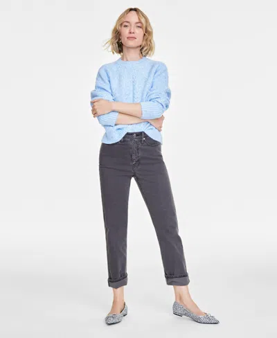 On 34th Women's Crewneck Faux-pearl Embellished Sweater, Exclusively At Macy's In Pale Spring