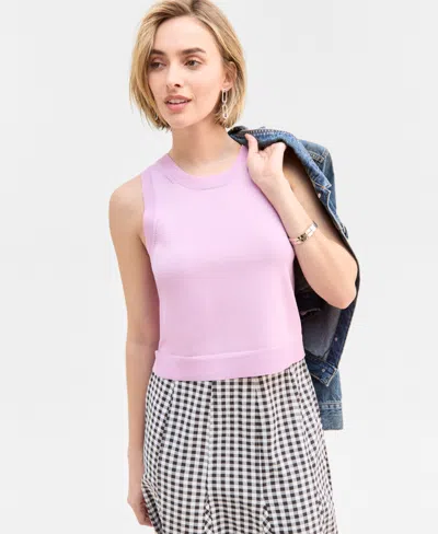 On 34th Women's Sleeveless Pleated Tank, Exclusively At Macy's In Orchid Bouquet