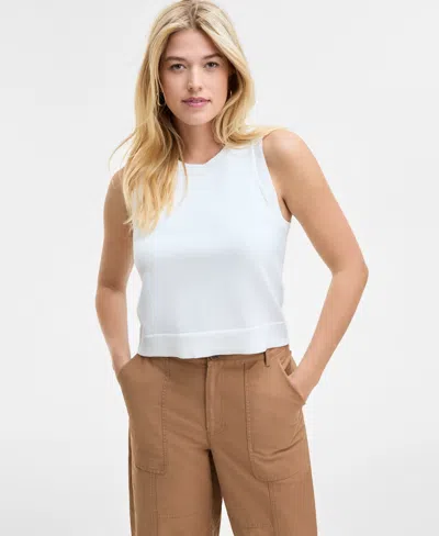 On 34th Women's Crewneck Sweater Tank, Exclusively At Macy's In Washed White