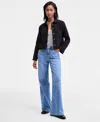 On 34th Women's Cropped Button-front Long-sleeve Jacket, Macy's Exclusive In Multi