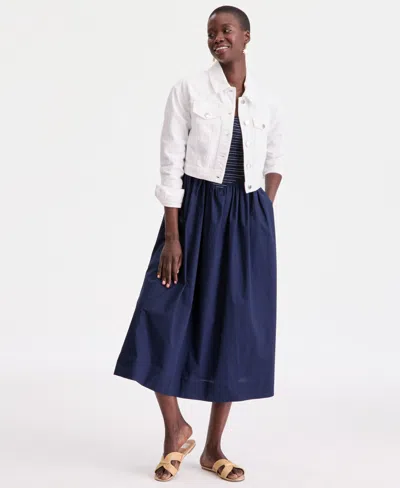 On 34th Women's Cropped Denim Trucker Jacket, Macy's Exclusive In White