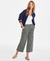 On 34th Women's Cropped Mid Rise Wide Cargo Pants, Exclusively At Macy's In Palmetto
