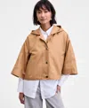 On 34th Women's Cropped Parka Jacket, Macy's Exclusive In Brown