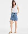 On 34th Women's Textured Sleeveless Ruffle Femme Top, Exclusively At Macy's In Tinted Light