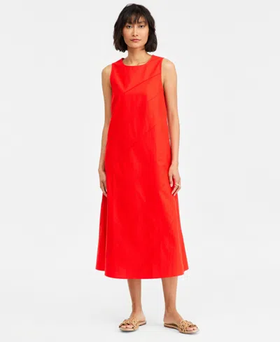 On 34th Women's Diagonal Seam Midi Dress, Macy's Exclusive In Red