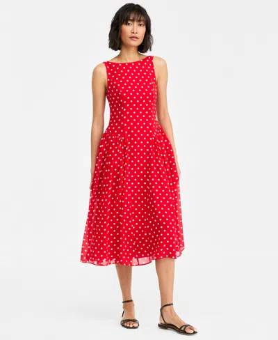 On 34th Women's Drop-waist Midi Dress, Macy's Exclusive In Red