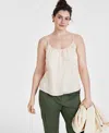 On 34th Women's Easy Gathered Layering Tank, Created For Macy's In Pastel Rose Tan