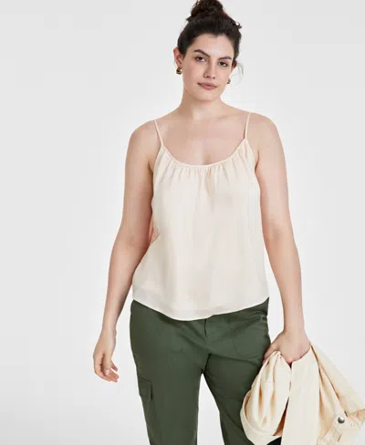 On 34th Women's Easy Gathered Layering Tank, Created For Macy's In Pastel Rose Tan