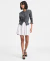 On 34th Women's Embellished Bubble-hem Mini Skirt, Macy's Exclusive In White