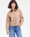 On 34th Women's Embellished Corduroy Collar Cropped Jacket, Macy's Exclusive In Multi