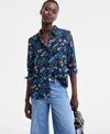 On 34th Women's English Setter Print Long-sleeve Top, Macy's Exclusive In Multi