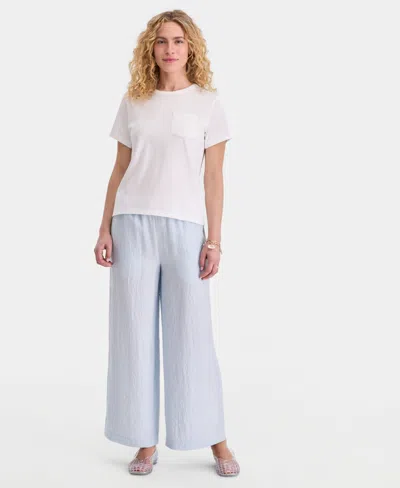 On 34th Women's Everyday Pocket T-shirt, Macy's Exclusive In White