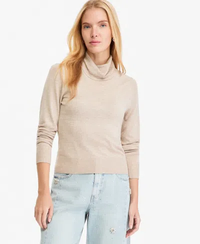 On 34th Women's Fitted Featherweight Turtleneck Sweater, Macy's Exclusive In Neutral