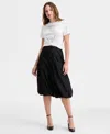 On 34th Women's Floral Jacquard Organza Bubble Skirt, Macy's Exclusive In Black