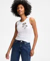 On 34th Women's Floral Paillette Tank Top, Exclusively At Macy's In White
