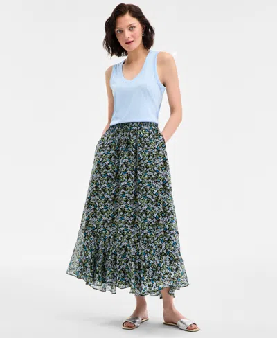 On 34th Women's Floral Tiered Midi Skirt, Exclusively At Macy's