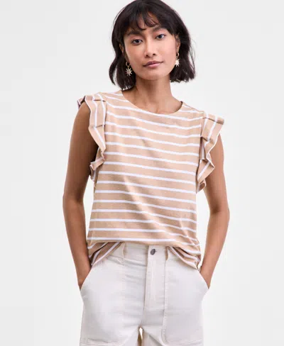 On 34th Women's Flutter-sleeve Jersey T-shirt, Macy's Exclusive