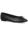On 34th Naomiep Womens Faux Leather Slip On Ballet Flats In Black Smooth