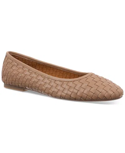 On 34th Women's Friyaa Woven Ballet Flats, Exclusively At Macy's In Walnut Woven