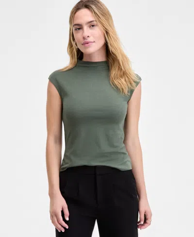 On 34th Women's Funnel Neck Sleeveless T-shirt, Macy's Exclusive In Green
