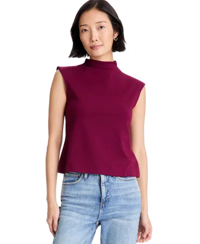 On 34th Women's Funnel Neck Sleeveless T-shirt, Macy's Exclusive In Purple