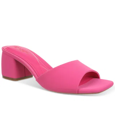 On 34th Women's Gabbie Slide Dress Sandals, Created For Macy's In Fuchsia Smooth