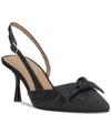 On 34th Women's Gabrie Glitter Slingback Pumps, Created For Macy's In Black Glitter